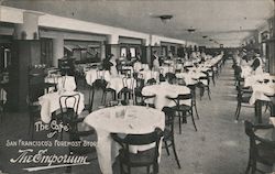 The Cafe of San Francisco's Foremost Store - The Emporium Postcard