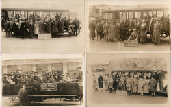 Lot of 4: Cliff House Sightseeing Groups Buses San Francisco, CA Postcard Postcard Postcard