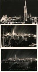 Lot of 3: GGIE Expo Night Views San Francisco, CA 1939 San Francisco Exposition Postcard Postcard Postcard