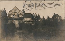 School, Houses - Pacific Grove? Postcard