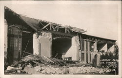 Earthquake damage to Library Bldg 6-29-1925 Santa Barbara, CA Postcard Postcard Postcard