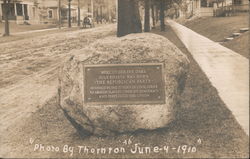 Boulder plaque. Here under the oaks July 6th, 1854 was born the Republican Party Jackson, MI Postcard Postcard Postcard