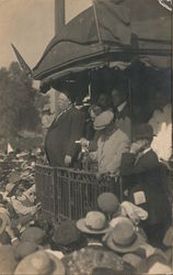 President Taft on whistle stop from back of train Postcard