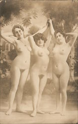 Three Fully Nude Women Risque & Nude Postcard Postcard Postcard