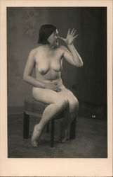 Nude Woman Thumbing Her Nose Risque & Nude Postcard Postcard Postcard