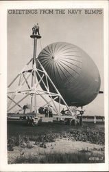 Greetings from Navy blimps Airships Postcard Postcard Postcard