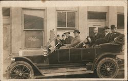 Cliff house, car with snow chains on rear tires, men in car San Francisco, CA Postcard Postcard Postcard