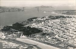 San Francisco's Golden Gate Bridge and Cliff House Postcard