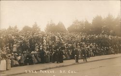 People Watching the I.S.S.A. Parade Postcard