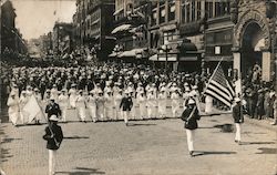 Parade with flag bearer, Suffragists, an dother large groups San Francisco, CA Postcard Postcard Postcard