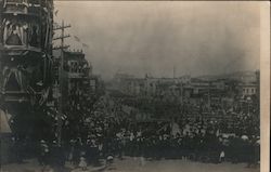 Large crowd watching a parade Postcard