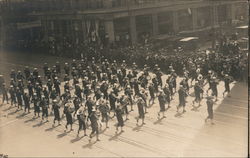 Marching Band in a parade Postcard