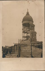 City Hall After the Fire San Francisco, CA Postcard Postcard Postcard