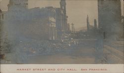 Market Street and City Hall San Francisco, CA Postcard Postcard Postcard