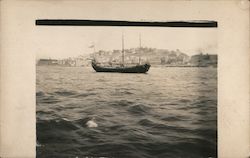 Chinese Junk, Telegraph Hill in Background - PPIE San Francisco, CA Postcard Postcard Postcard