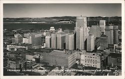 Treasure Island Financial District San Francisco Bay Bridge California Postcard Postcard Postcard