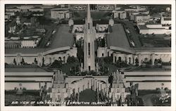 Air View of San Francisco's Exposition Island California Postcard Postcard Postcard