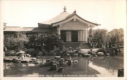 Japanese Garden, Hall of Festivities in Background, Treasure Island Postcard