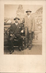 Two Men Having Their Pictures Made - Tower of Jewels Backdrop San Francisco, CA Postcard Postcard Postcard