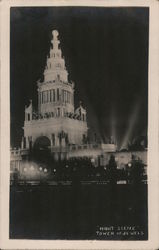 Night Scene Tower of Jewels Postcard