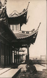 Pagoda with curved roof at 1915 Fair Postcard