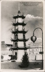 Pagoda on Chinese Government Exhibit Postcard