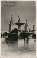 Mermaid Fountain and Italian Towers Postcard