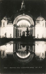 Festival Hall Illuminated Postcard