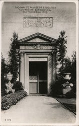 Doorway to Palace of Education San Francisco, CA Postcard Postcard Postcard