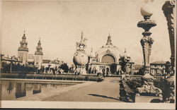 Elaborate buildings and ponds Postcard