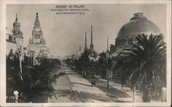 Avenue of Palms, Pan.-Pac. Int. Exposition 1915 San Francisco, CA Postcard Postcard Postcard