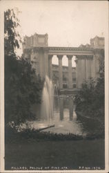 Pillars, Palace of Fine Arts Postcard