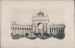 Arch and columns surrounding a garden court Postcard