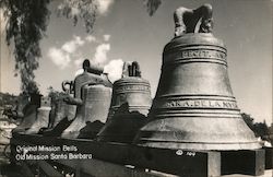 Original Mission Bells, Old Mission Santa Barbara California Postcard Postcard Postcard