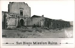 San Diego Mission Ruins California Postcard Postcard Postcard