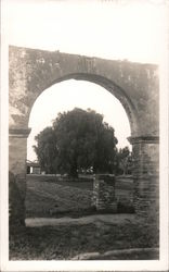 San Luis Rey Mission Stone archway Postcard