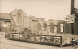 Parade float showing San Juan Capistrano Mission founded Nov. 1, 1776 Postcard