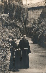 Two Monks at a Mission Men Postcard Postcard Postcard