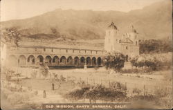 Old Mission Santa Barbara, CA Postcard Postcard Postcard