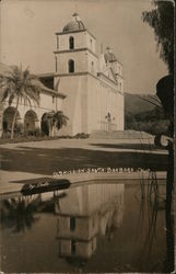 Old Mission Santa Barbara, CA Postcard Postcard Postcard