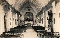 Interior Carmel Mission Postcard