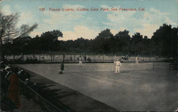 Tennis Courts Golden Gate Park San Francisco CA Postcard