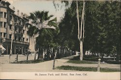 St James Park and Hotel Postcard