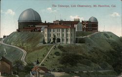 The Telescope, Lick Observatory Postcard