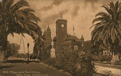 Plaza and Post Office San Jose, CA Postcard Postcard Postcard