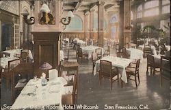 Section of Dining Room, Hotel Whitcomb Postcard