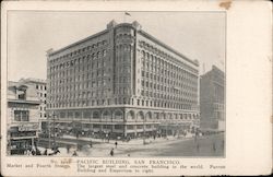 Pacific Building Market and Fourth Streets. The Largest Steel and Concrete Building in the World Postcard