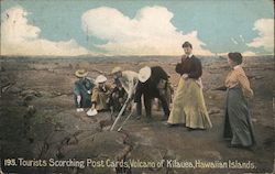 Tourists Scorching Post Cards, Volcano of Kilauea, Hawaiian Islands Honolulu, HI Postcard Postcard Postcard