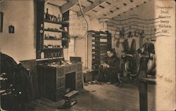 Shoemaker Shop, Mission Santa Barbara Postcard