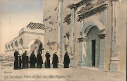 The Franciscan Friars at San Luis Rey Mission Postcard